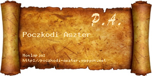 Poczkodi Aszter névjegykártya
